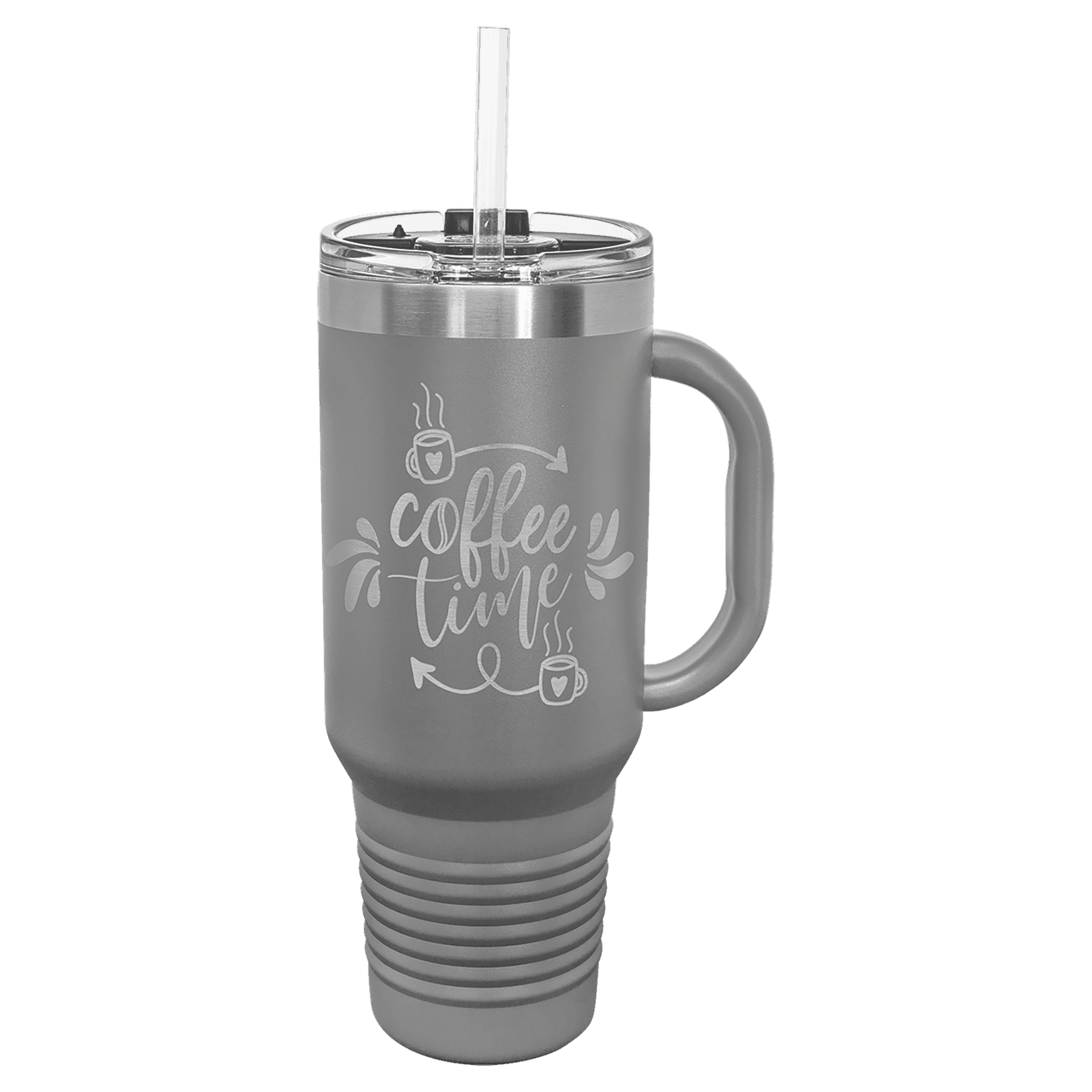 40oz Dark Gray Travel Mug with Straw - Whoa, Jody Boy!