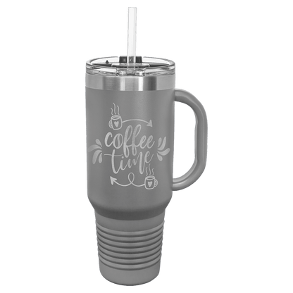 40oz Dark Gray Travel Mug with Straw - Whoa, Jody Boy!