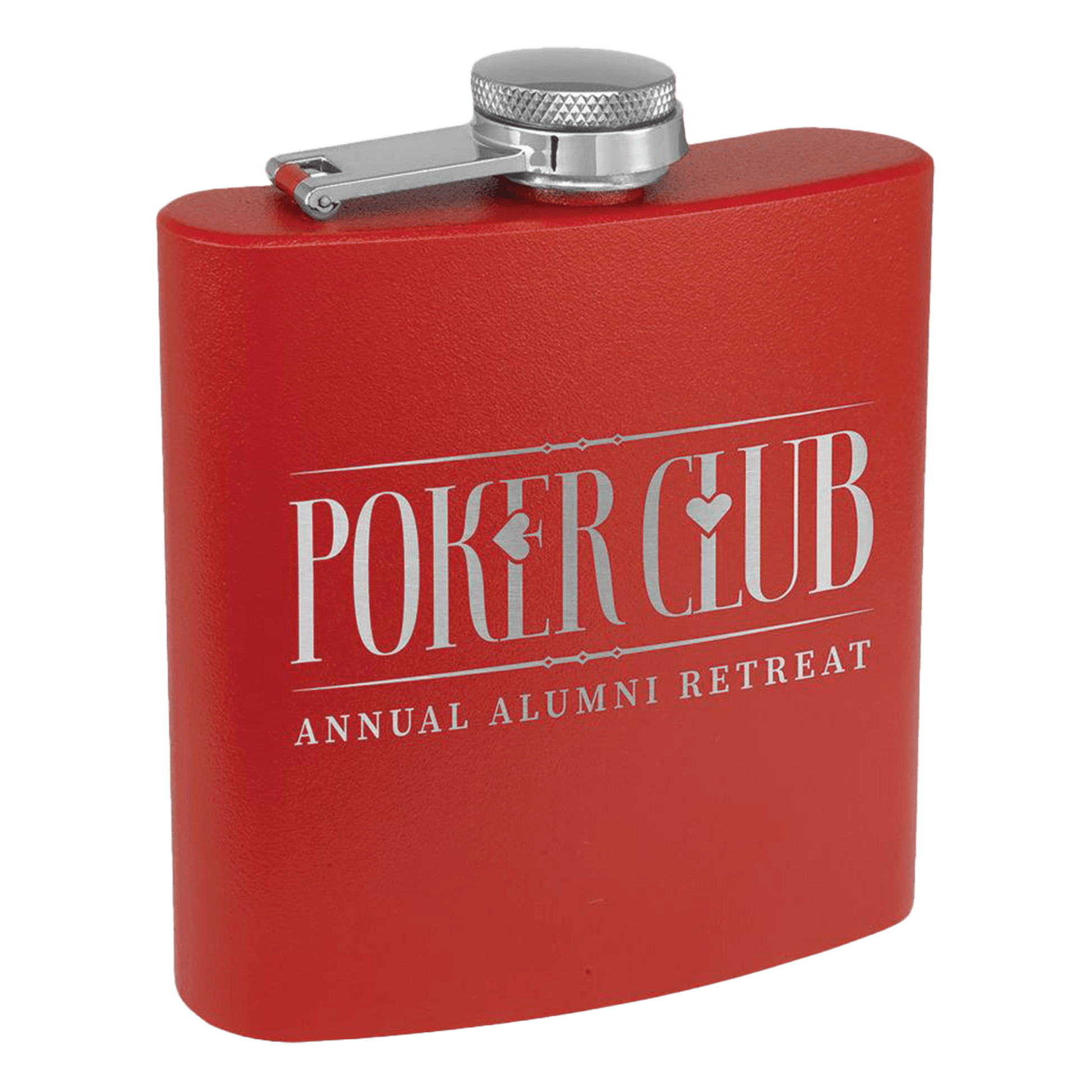 6oz Red Powder-Coated Steel Flask - Whoa, Jody Boy!