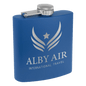 6oz Blue Powder-Coated Steel Flask - Whoa, Jody Boy!