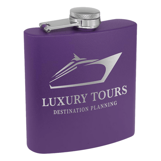 6oz Purple Powder-Coated Steel Flask - Whoa, Jody Boy!