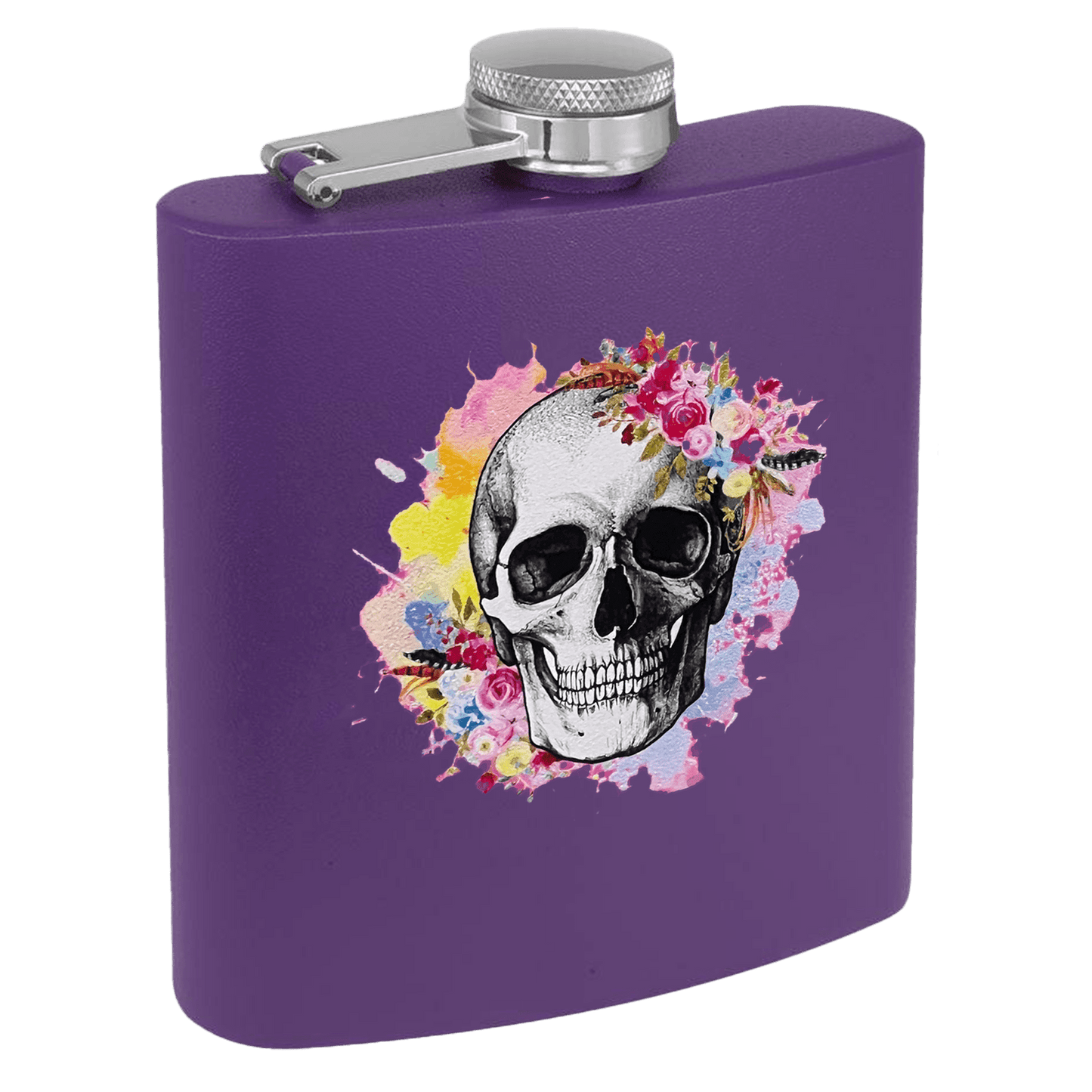 6oz Purple Powder-Coated Steel Flask - Whoa, Jody Boy!