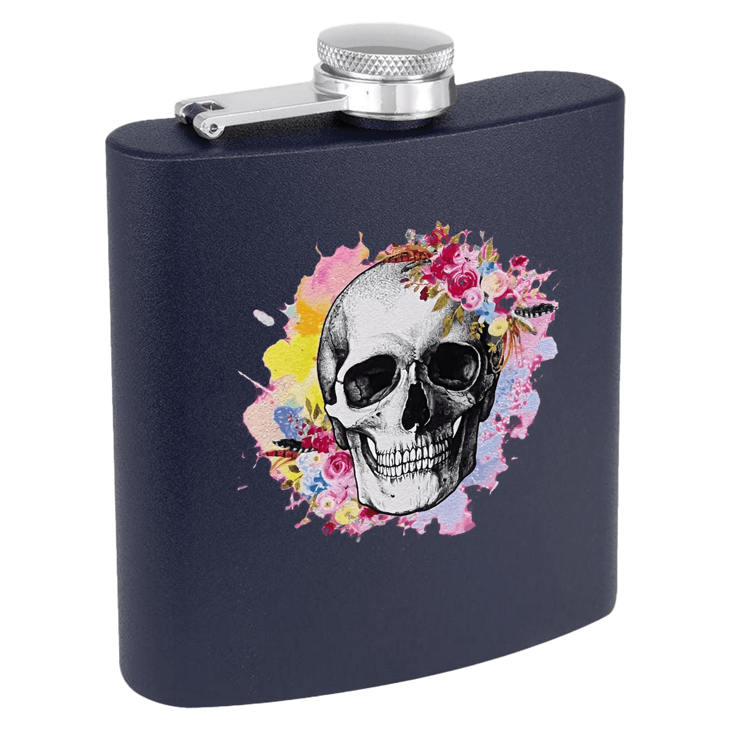 6oz Navy Powder-Coated Steel Flask - Whoa, Jody Boy!