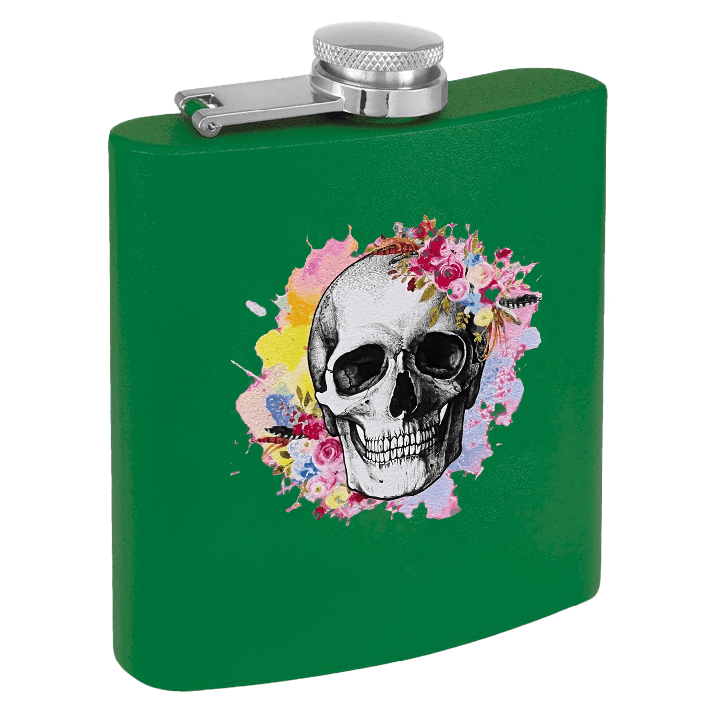 6oz Green Powder-Coated Steel Flask - Whoa, Jody Boy!