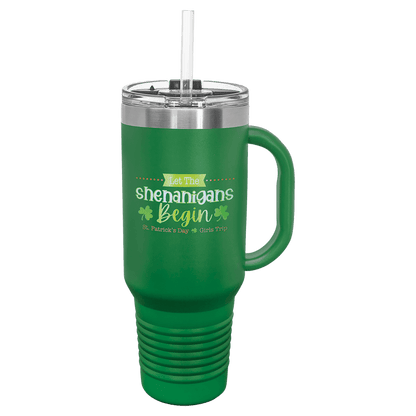 40oz Green Travel Mug with Straw - Whoa, Jody Boy!