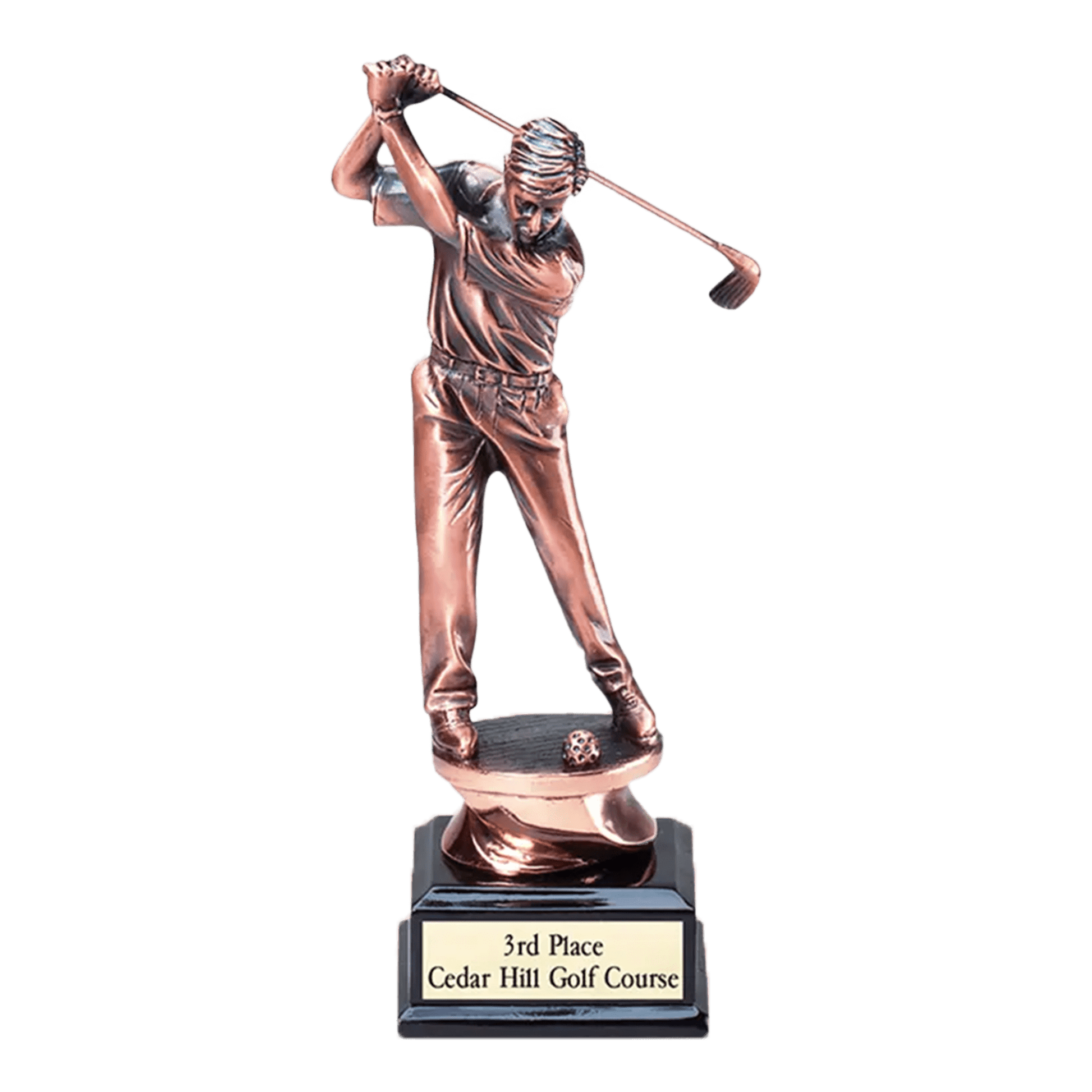Multi-Color Large Copper Golf Male Trophy - Whoa, Jody Boy!