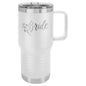 Gamma Sigma ΓΣ Chapter of Kappa Alpha Psi ΚΑΨ 20 oz. PC Insulated Traveler Coffee Mug with Handle and Slider Lid (Custom Laser Etch Only)