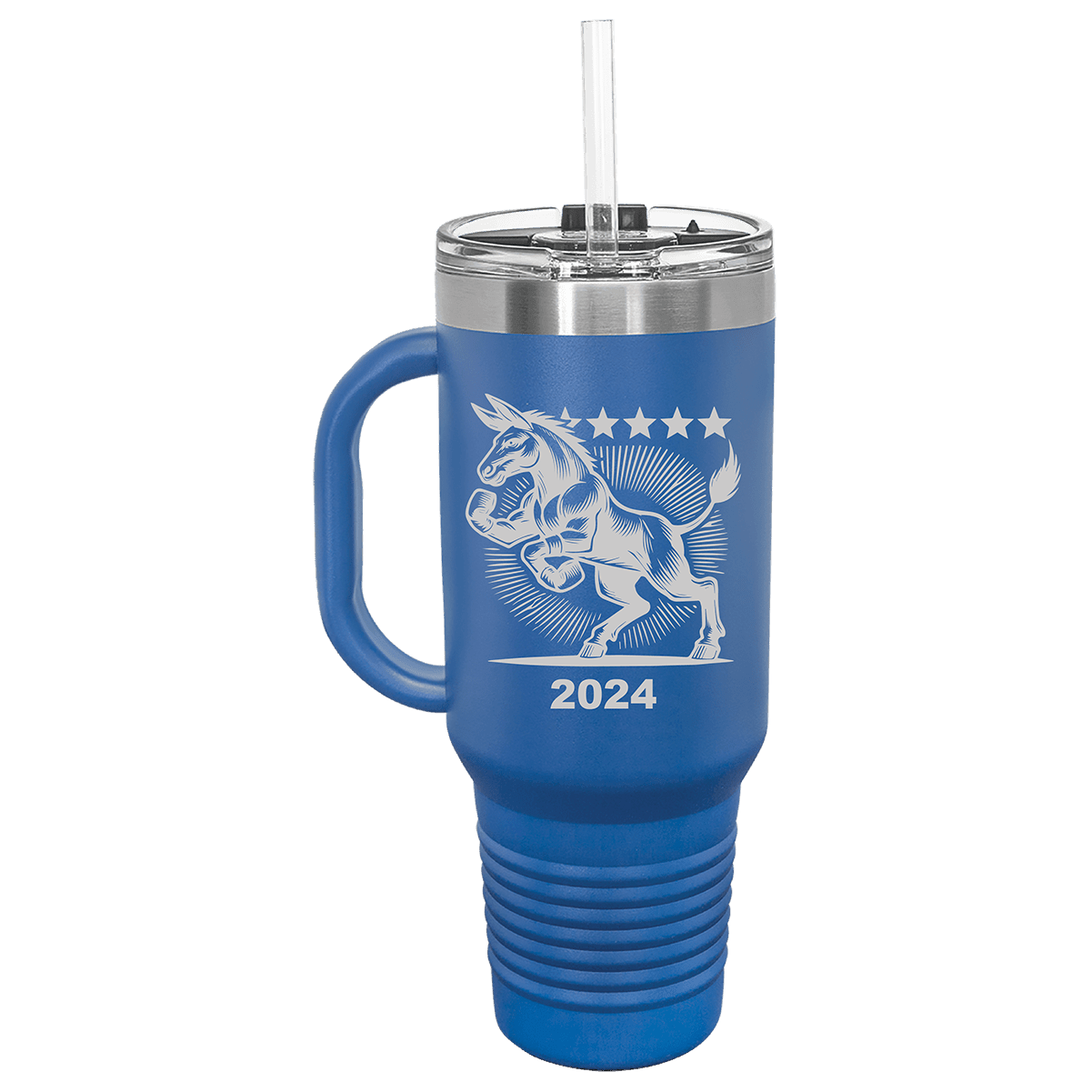 My Politics 40oz Royal Blue Travel Mug with Straw