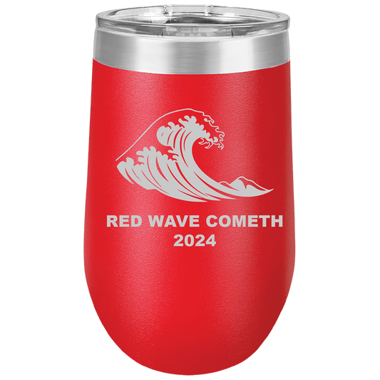 My Politics 16oz Red Stainless Wine Chiller