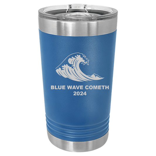 My Politics 16oz Royal Blue Pint