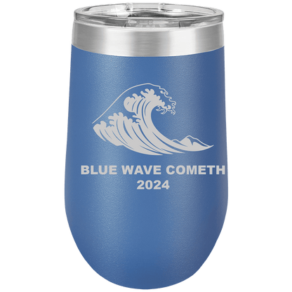 My Politics 16oz Royal Blue Stemless Wine Chiller