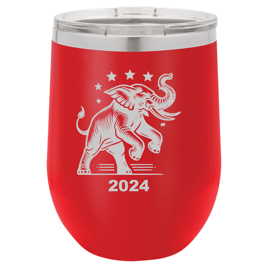 My Politics 12oz Red Stemless Wine Chiller