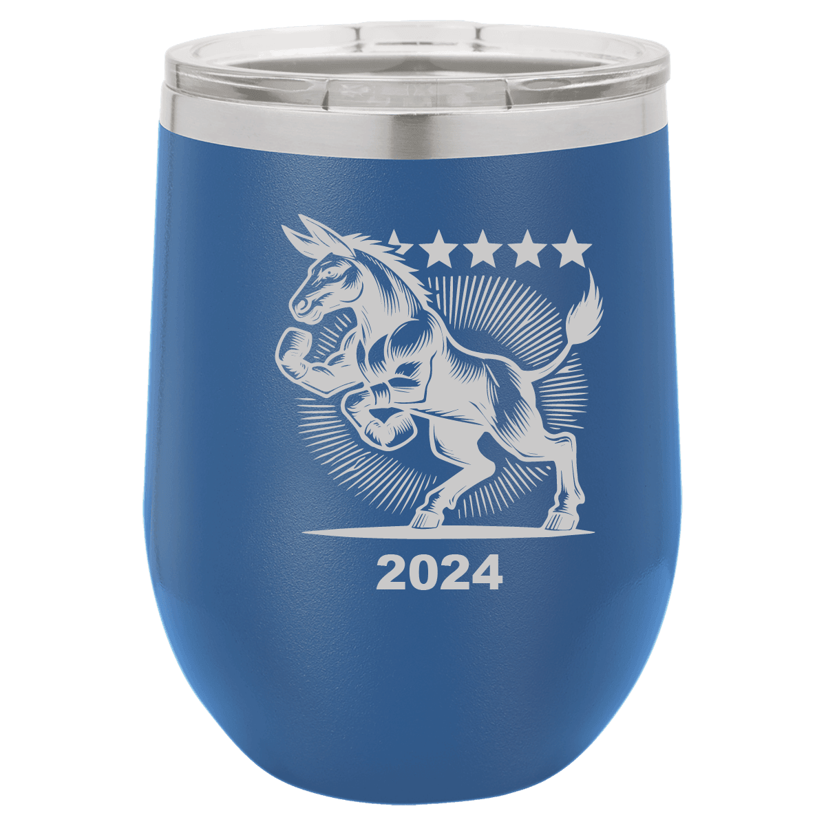 My Politics 12oz Royal Blue Stemless Wine Chiller