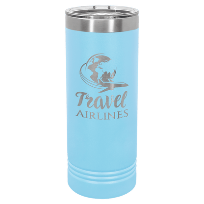 22oz Light Blue Skinny Tumbler - Whoa, Jody Boy!