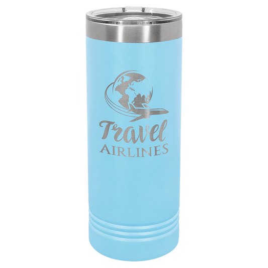 22oz Light Blue Skinny Tumbler - Whoa, Jody Boy!