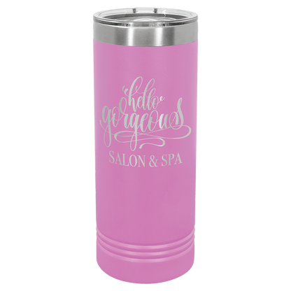 22oz Light Purple Skinny Tumbler - Whoa, Jody Boy!