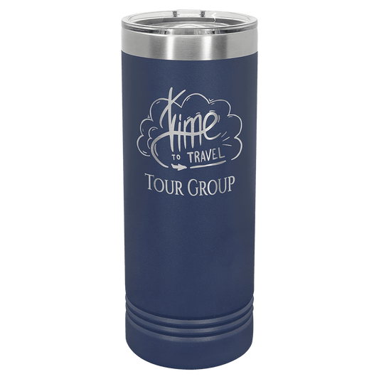 22oz Navy Blue Skinny Tumbler - Whoa, Jody Boy!