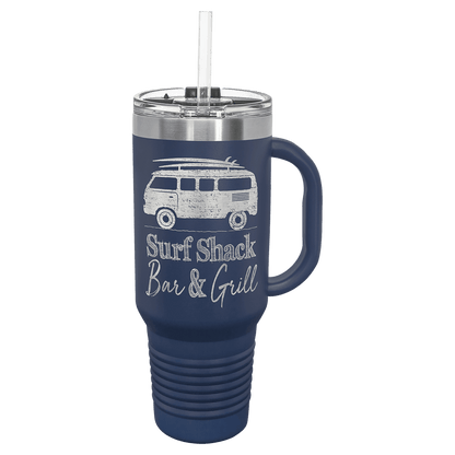 40oz Navy Blue Travel Mug with Straw - Whoa, Jody Boy!