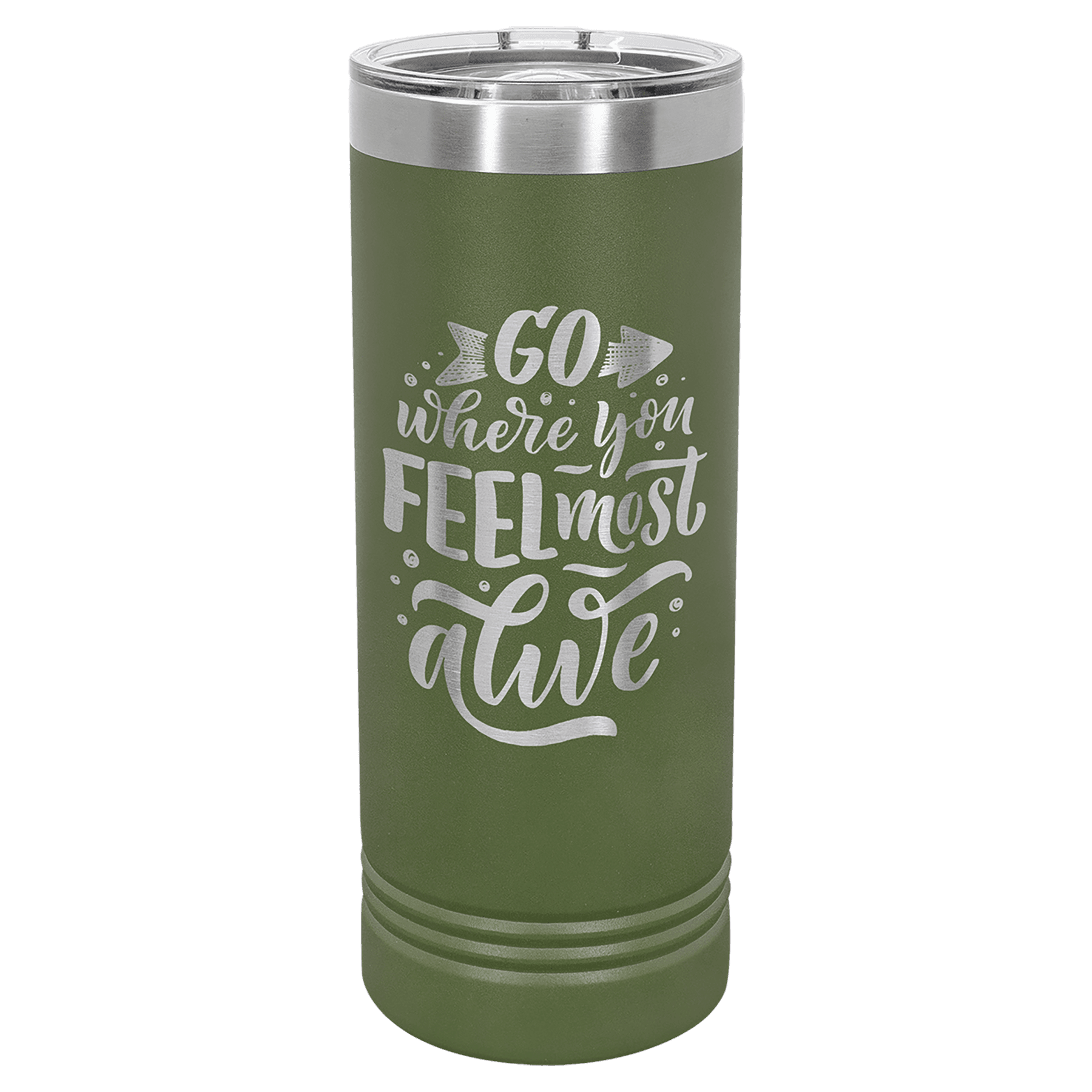 22oz Olive Green Skinny Tumbler - Whoa, Jody Boy!