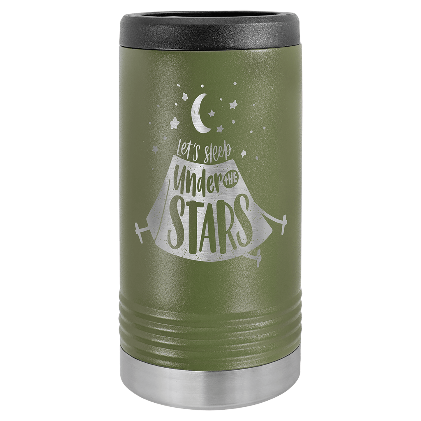 12oz Olive Green Slim Can Cooler - Whoa, Jody Boy!