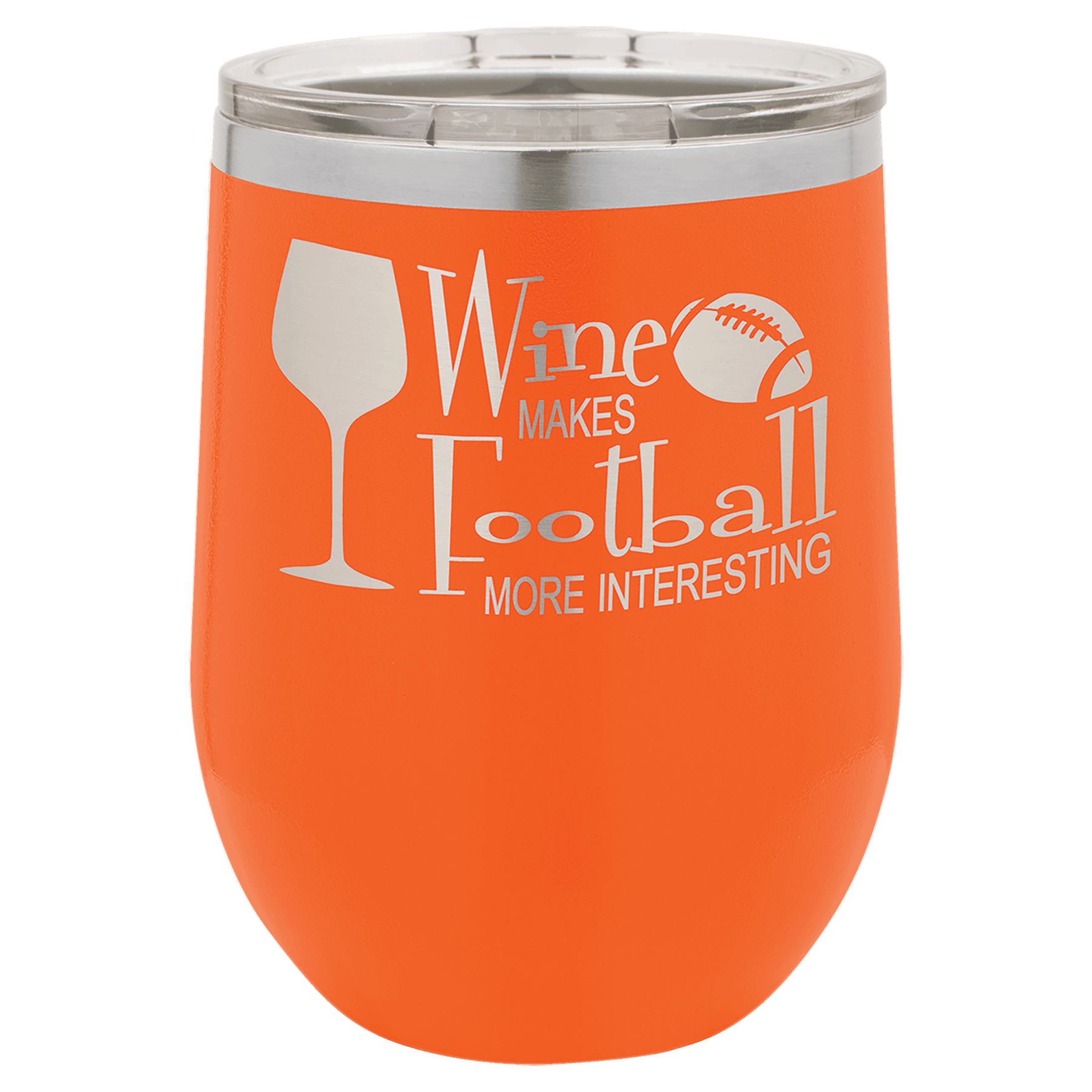 12oz Orange Stemless Wine Chiller - Whoa, Jody Boy!