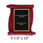 Rosewood Piano Finish Scroll Plaque