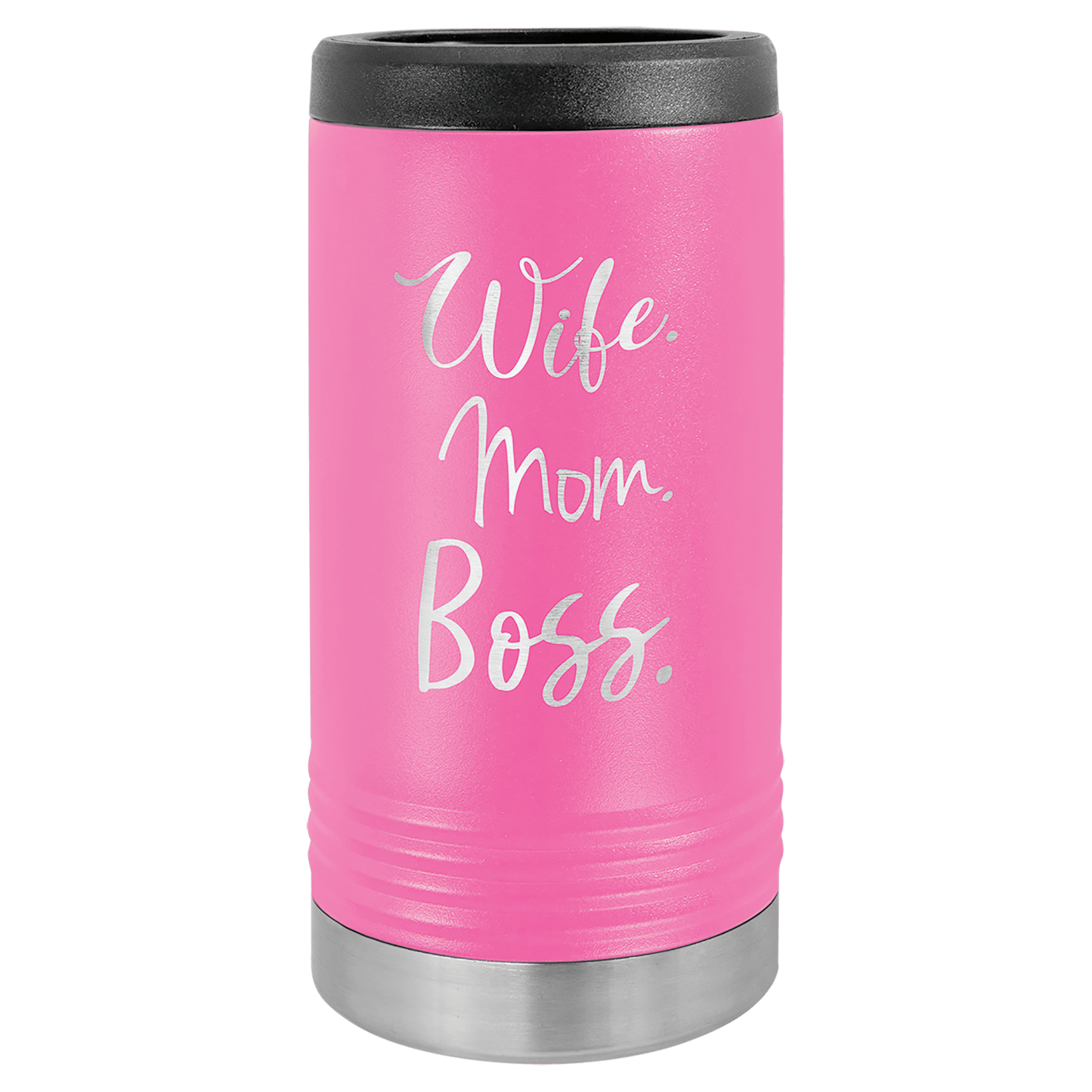 12oz Pink Slim Can Cooler - Whoa, Jody Boy!