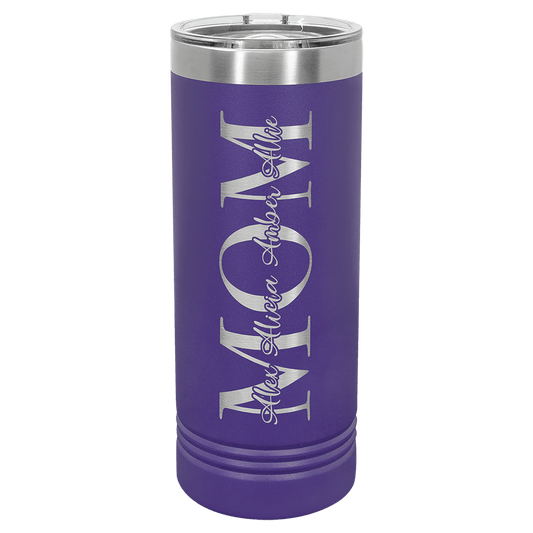 22oz Purple Skinny Tumbler - Whoa, Jody Boy!