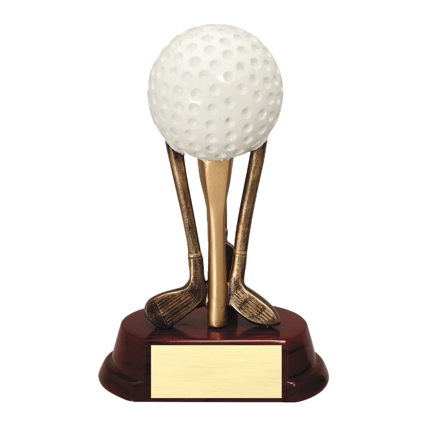 Golf Ball on Clubs Sculpture Trophy - Whoa, Jody Boy!