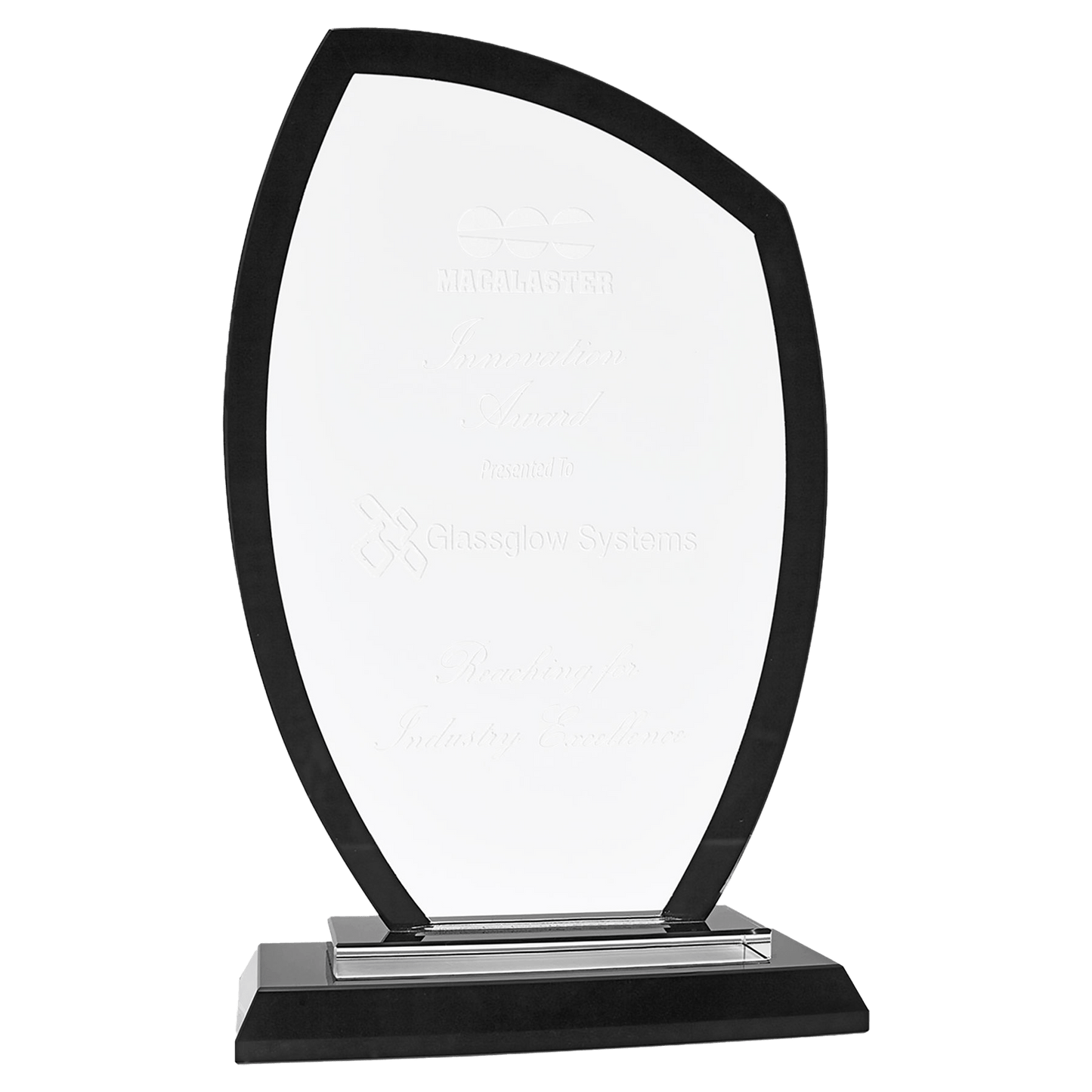 Peak Black Regal Glass Award 9" - Whoa, Jody Boy!