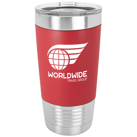 20oz Red/White Silicone Grip Tumbler - Whoa, Jody Boy!