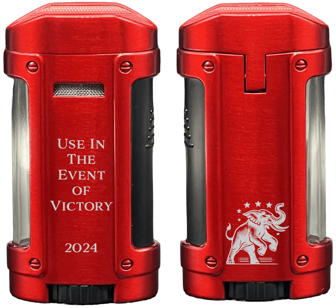 My Politics Red Quad Flame Torch Lighter - Whoa, Jody Boy!