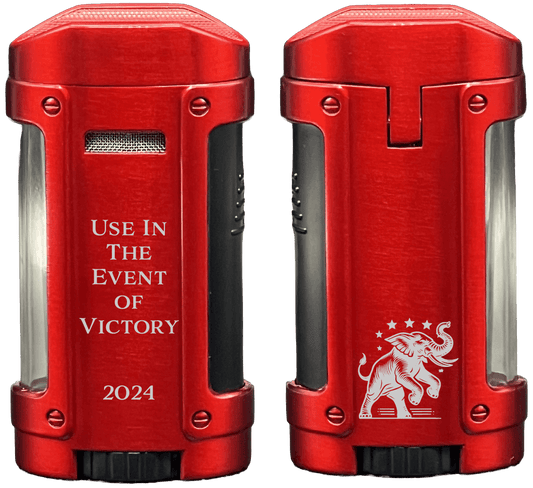 My Politics Red Quad Flame Torch Lighter