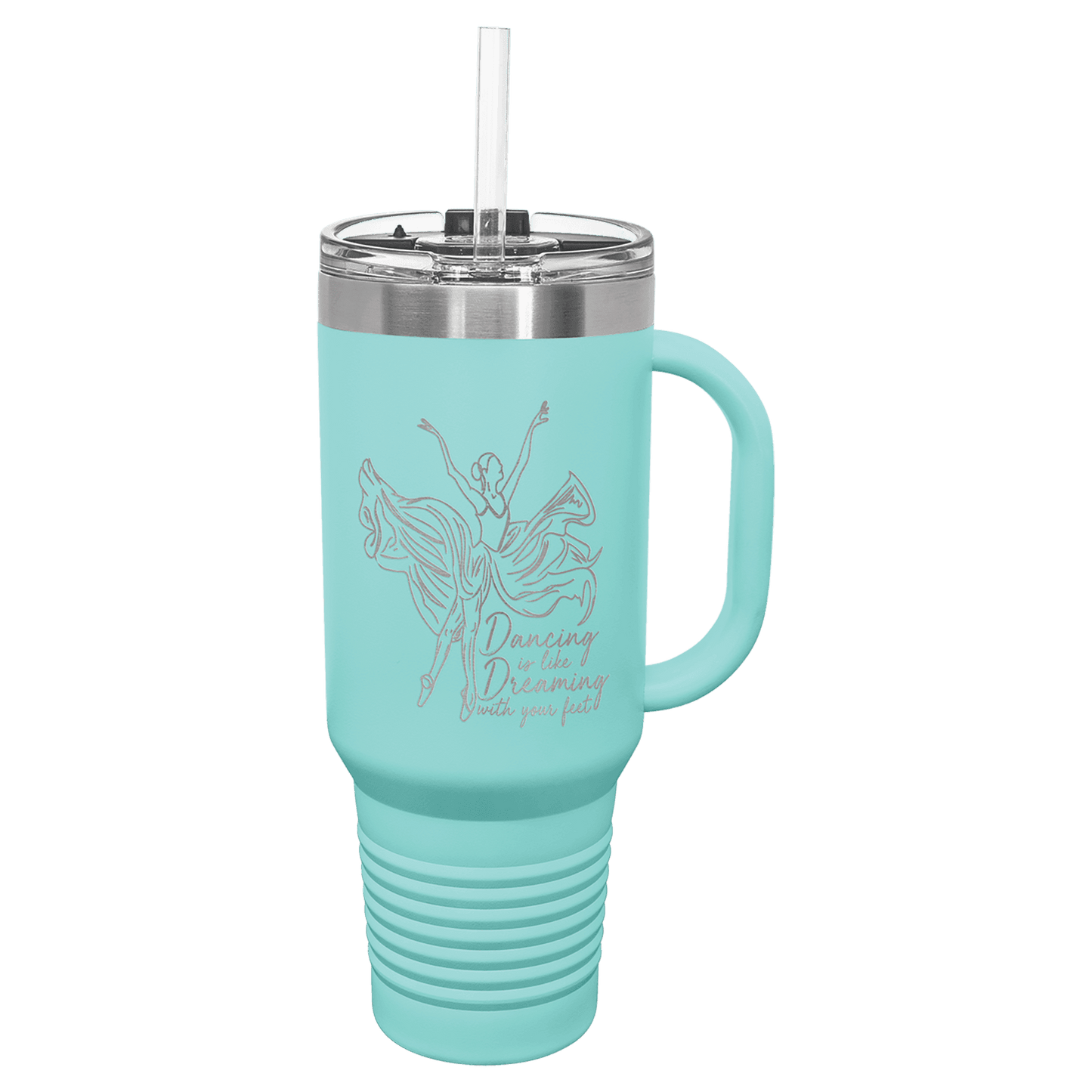 40oz Teal Travel Mug with Straw - Whoa, Jody Boy!