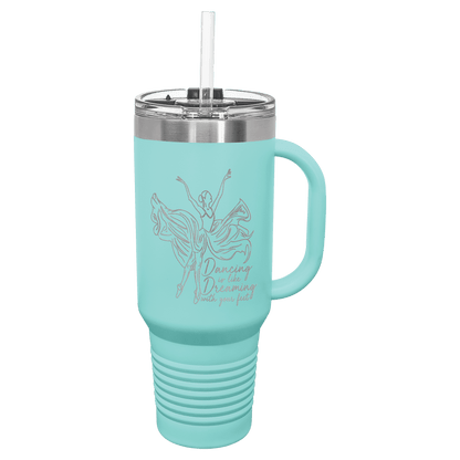 40oz Teal Travel Mug with Straw - Whoa, Jody Boy!