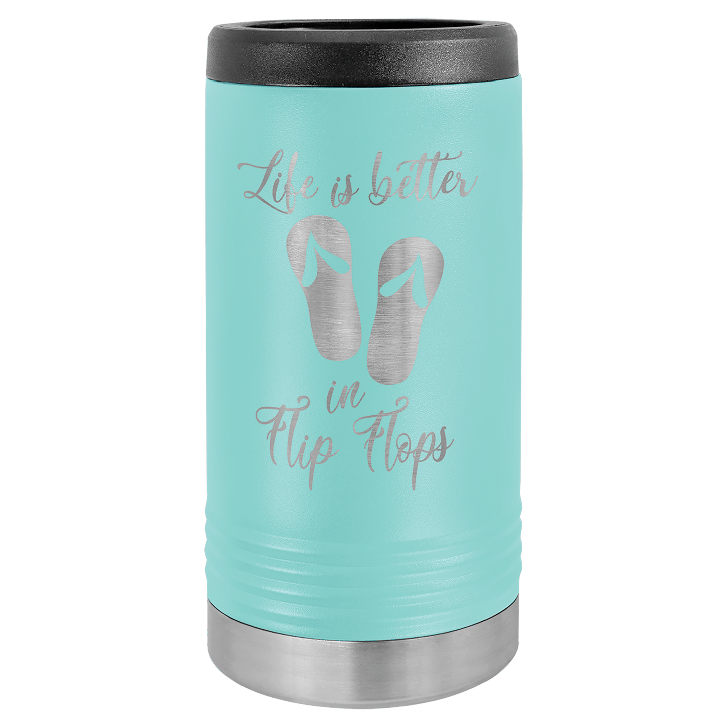 12oz Teal Slim Can Cooler - Whoa, Jody Boy!