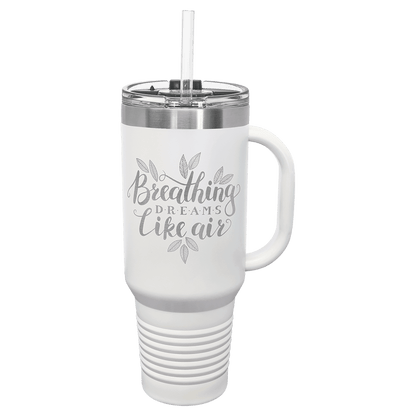 40oz White Travel Mug with Straw - Whoa, Jody Boy!