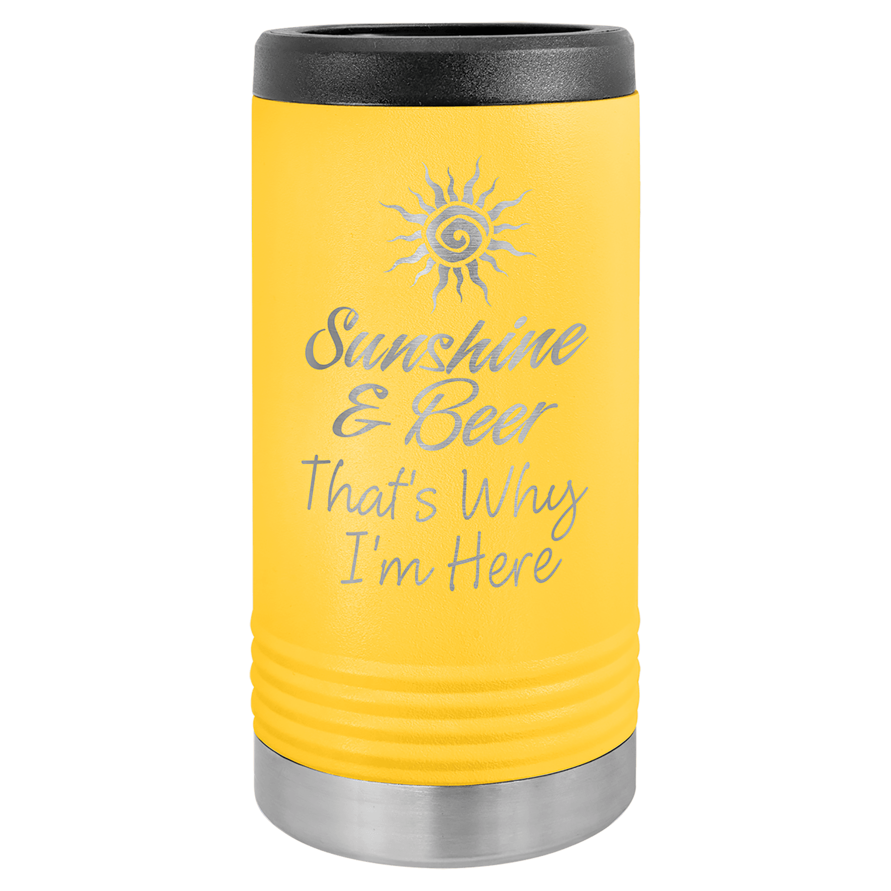 12oz Yellow Slim Can Cooler - Whoa, Jody Boy!