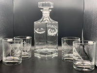 Customized Four Glass Decanter Set