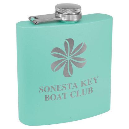 H3 6 oz. Powder Coated Stainless Steel Flask (Personalized) - Whoa, Jody Boy!