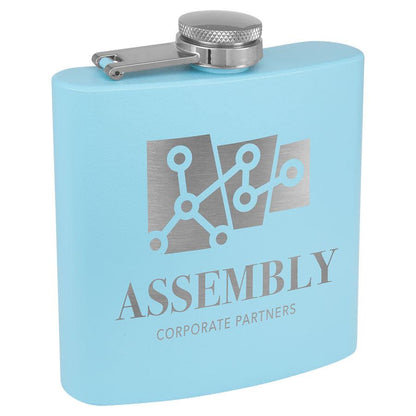 H3 6 oz. Powder Coated Stainless Steel Flask (Personalized)