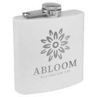 Masonic Designs 6 oz. Powder Coated Stainless Steel Flask (Personalized)