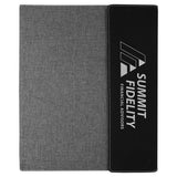 Laserable Leatherette and Canvas Portfolio with Notepad Included