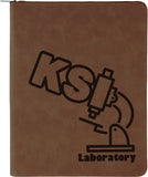 ΔΣΘ / Delta Sigma Theta Sorority, Inc.® Laserable Leatherette Portfolio with Zipper Notepad Included