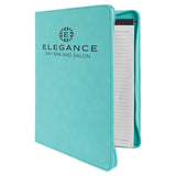 Laserable Leatherette Portfolio with Zipper Notepad Included