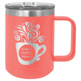 15 oz. Coffee Mug Insulated  with Slider Lid (Personalized Engraving)