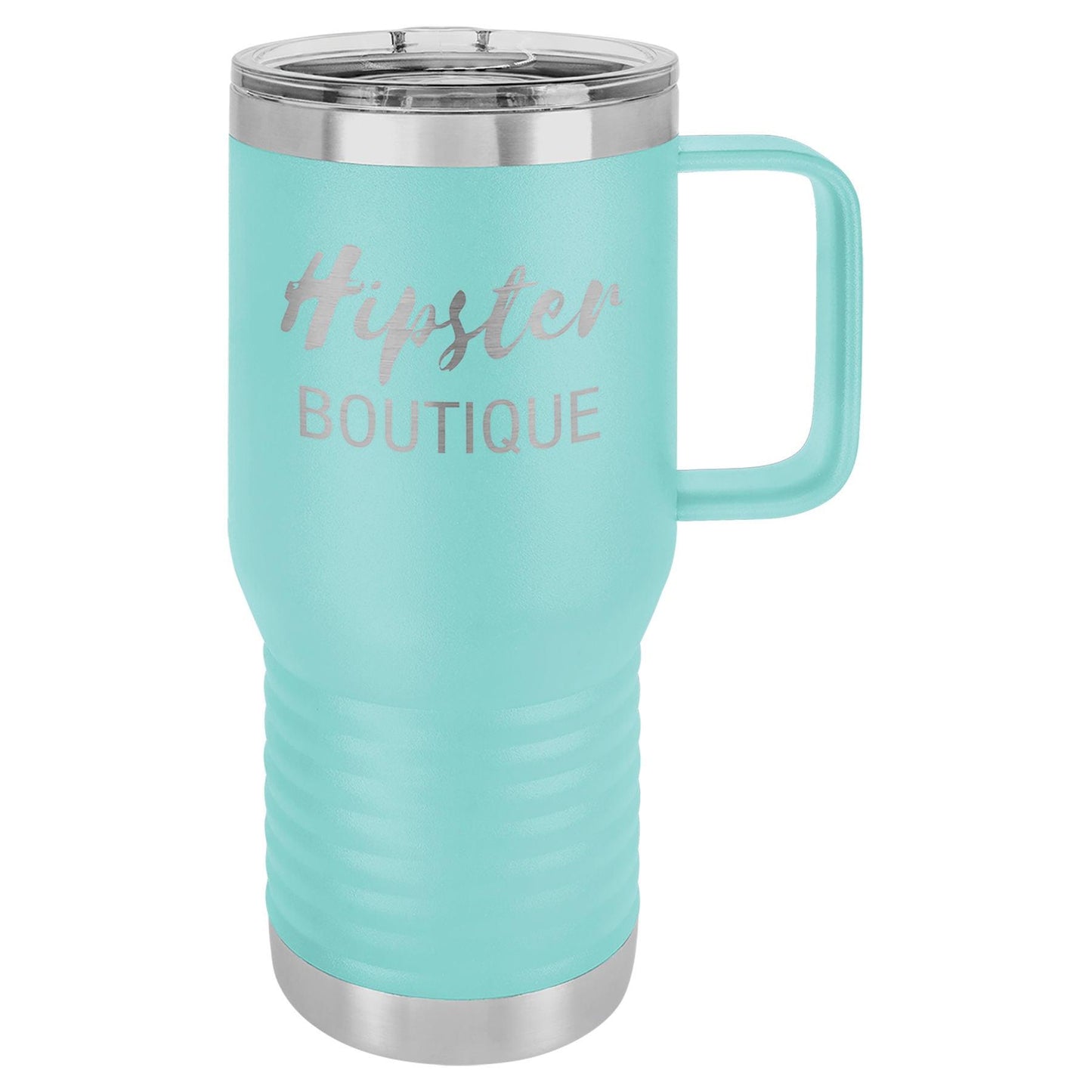 H3 20 oz. Polar Camel Insulated Traveler Coffee Mug with Handle and Slider Lid (Personalized Engraving) - Whoa, Jody Boy!