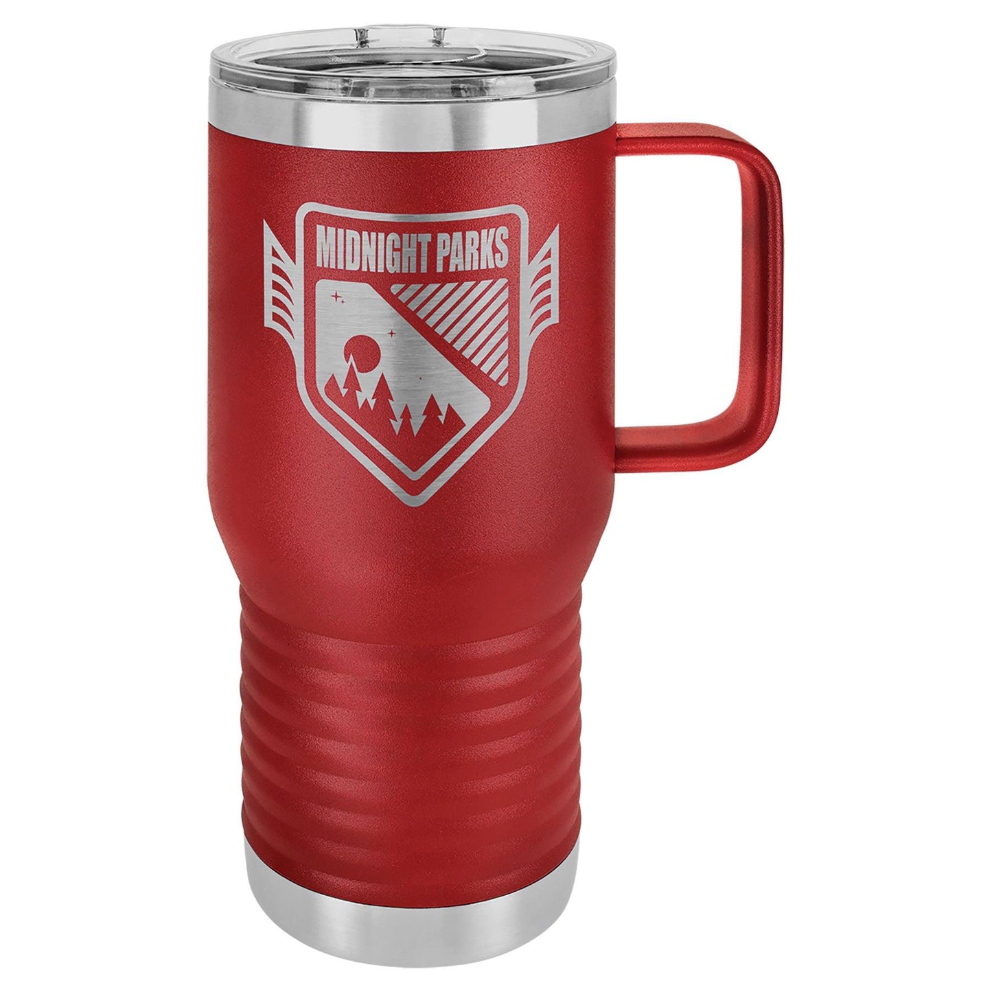 H3 20 oz. Polar Camel Insulated Traveler Coffee Mug with Handle and Slider Lid (Personalized Engraving) - Whoa, Jody Boy!