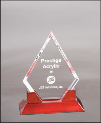 8 1/2" Diamond Prestige Acrylic with Rosewood Piano Finish Base