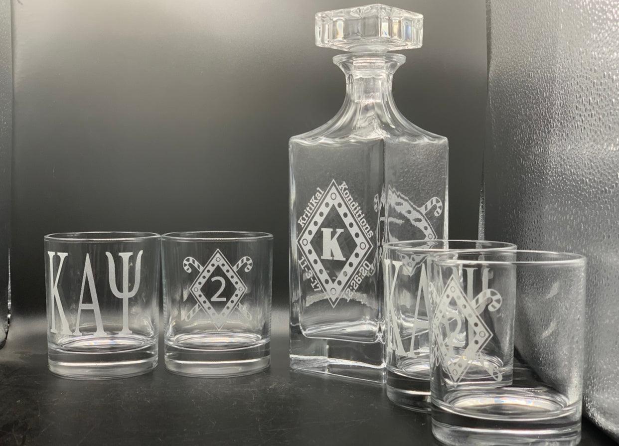 Kappa Alpha Psi Decanter Set - Whoa, Jody Boy!